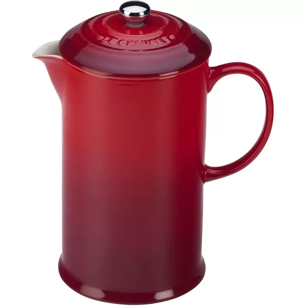 imageLe Creuset Stoneware French Press 34 oz FlameCerise