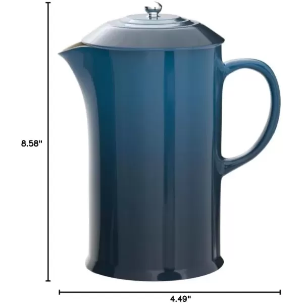 imageLe Creuset Stoneware French Press 34 oz FlameDeep Teal