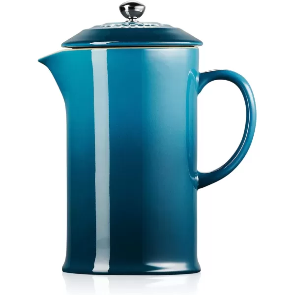 imageLe Creuset Stoneware French Press 34 oz FlameDeep Teal