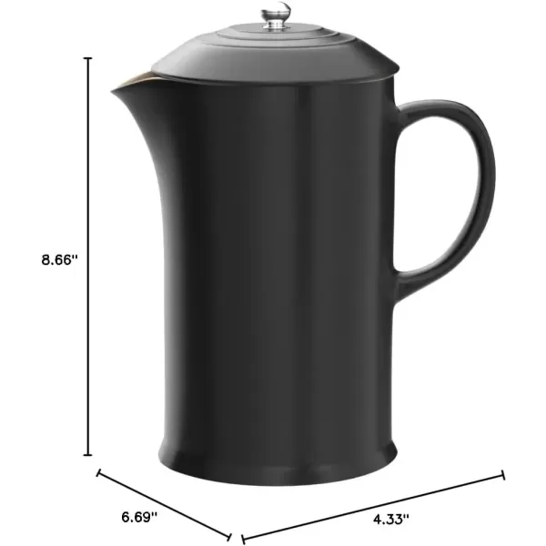 imageLe Creuset Stoneware French Press 34 oz FlameLicorice