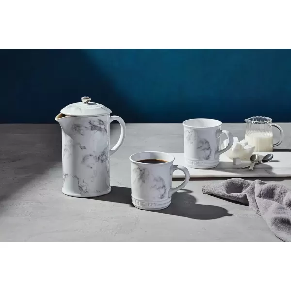 imageLe Creuset Stoneware French Press 34 oz FlameMarble