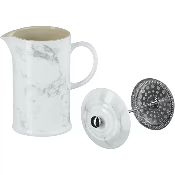 imageLe Creuset Stoneware French Press 34 oz FlameMarble