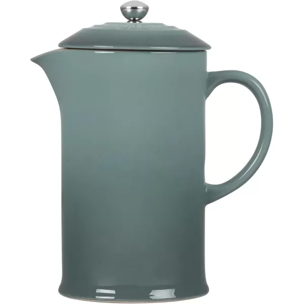imageLe Creuset Stoneware French Press 34 oz FlameSea Salt