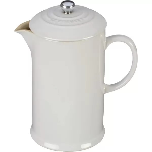 imageLe Creuset Stoneware French Press 34 oz FlameWhite