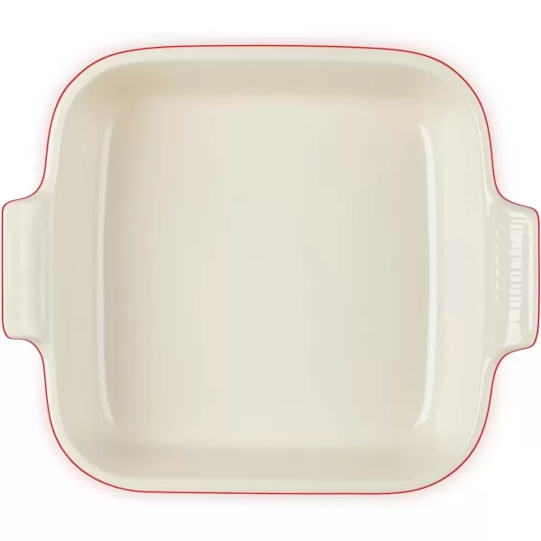 imageLe Creuset Stoneware Heritage Square Dish 3 qt 9quot CeriseFlame