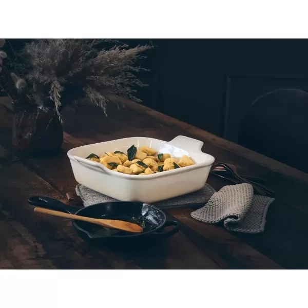 imageLe Creuset Stoneware Heritage Square Dish 3 qt 9quot CeriseMeringue