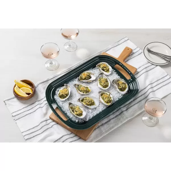 imageLe Creuset Stoneware Oval Serving Platter 1625quot WhiteRhone