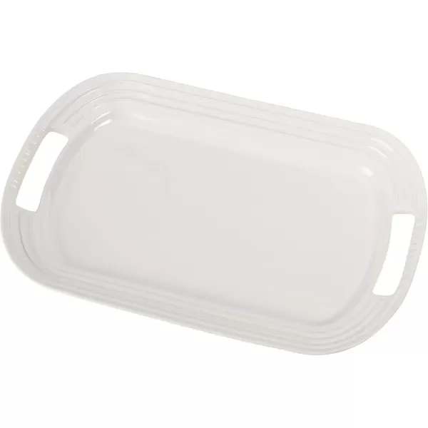 imageLe Creuset Stoneware Oval Serving Platter 1625quot WhiteWhite