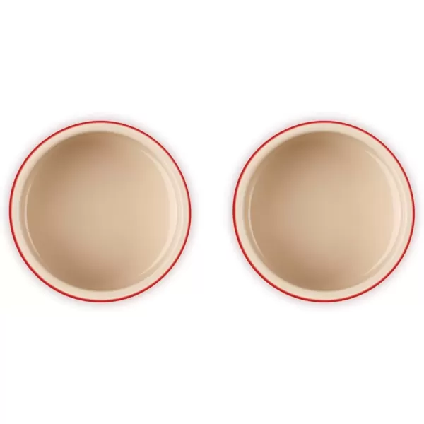 imageLe Creuset Stoneware Round Ramekin Straight Wall Set of 2 675oz Each ShallotCerise