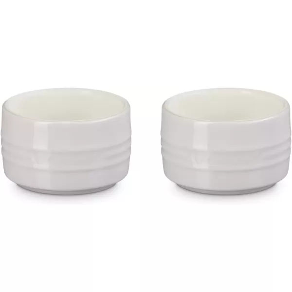 imageLe Creuset Stoneware Round Ramekin Straight Wall Set of 2 675oz Each ShallotShallot
