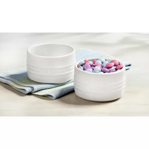 imageLe Creuset Stoneware Round Ramekin Straight Wall Set of 2 675oz Each ShallotShallot