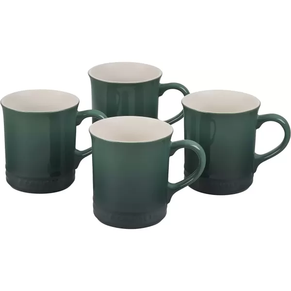 imageLe Creuset Stoneware Set of 4 Mugs 14 oz each OysterArtichaut