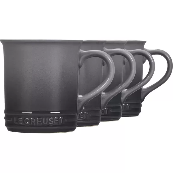 imageLe Creuset Stoneware Set of 4 Mugs 14 oz each OysterOyster