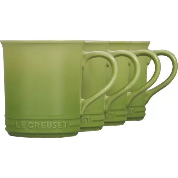 imageLe Creuset Stoneware Set of 4 Mugs 14 oz each OysterPalm