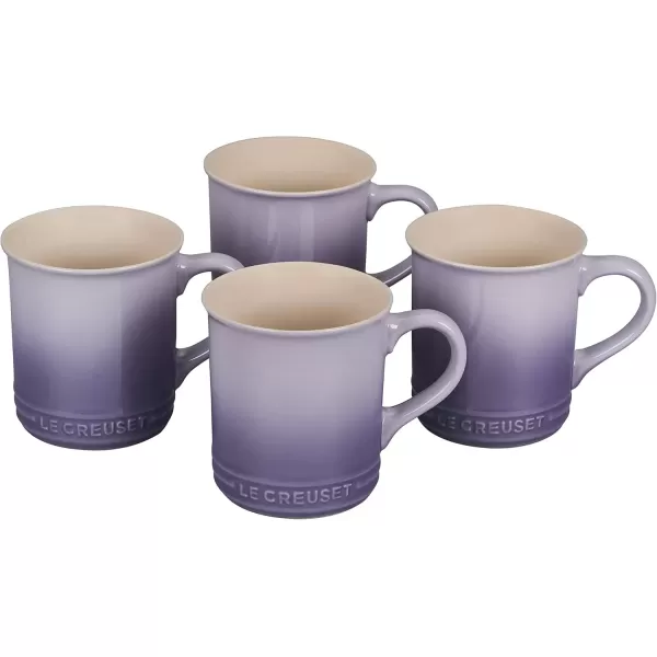 imageLe Creuset Stoneware Set of 4 Mugs 14 oz each OysterProvence