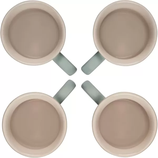 imageLe Creuset Stoneware Set of 4 Mugs 14 oz each OysterSea Salt