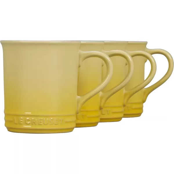 imageLe Creuset Stoneware Set of 4 Mugs 14 oz each OysterSoleil