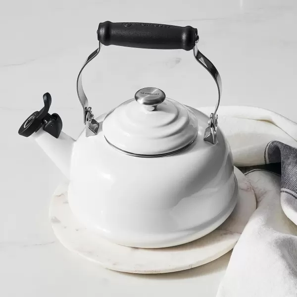 imageLe Creuset Enamel on Steel Whistling Tea Kettle with Gold Finishes 17 qt PersimmonPersimmon