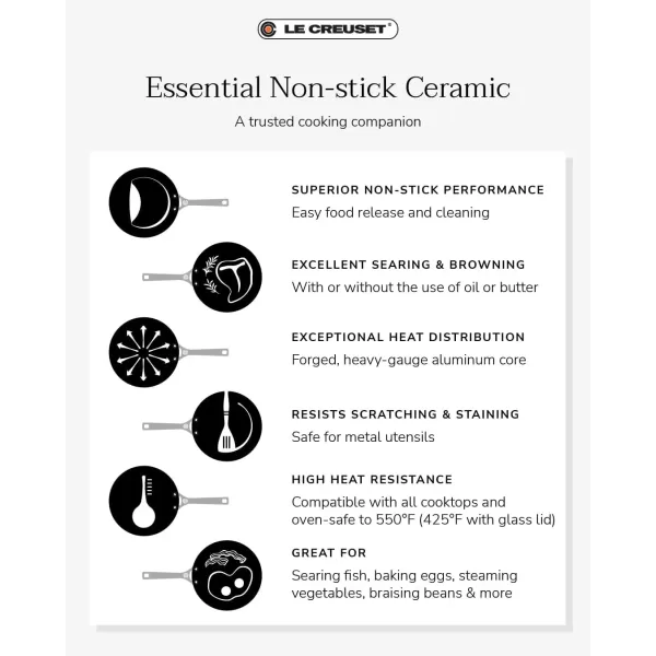imageLe Creuset Essential Nonstick Ceramic Deep Frying Pan 11quot12