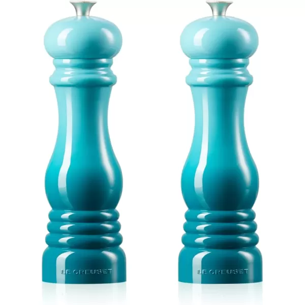 imageLe Creuset Salt and Pepper Mill Set 8quot x 2 12quot each Black ampamp WhiteCaribbean