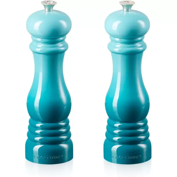 imageLe Creuset Salt and Pepper Mill Set 8quot x 2 12quot each Black ampamp WhiteCaribbean