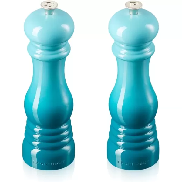 imageLe Creuset Salt and Pepper Mill Set 8quot x 2 12quot each Black ampamp WhiteCaribbean