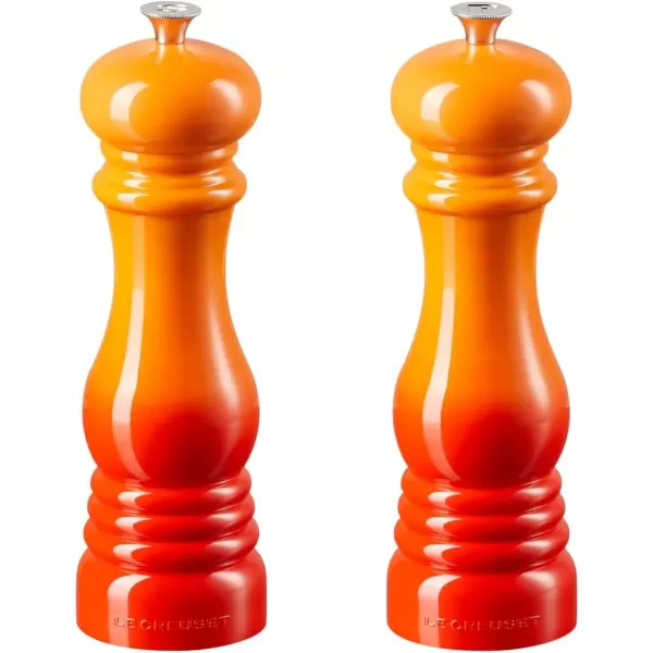 imageLe Creuset Salt and Pepper Mill Set 8quot x 2 12quot each Black ampamp WhiteFlame
