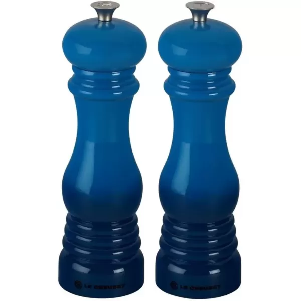 imageLe Creuset Salt and Pepper Mill Set 8quot x 2 12quot each Black ampamp WhiteMarseille