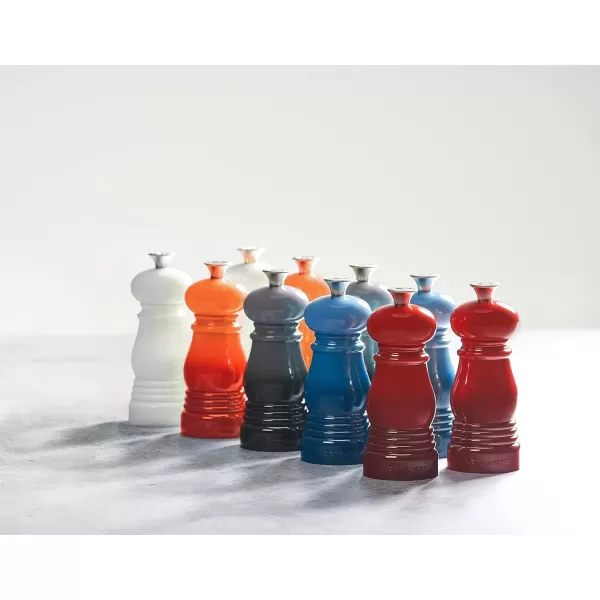 imageLe Creuset Salt and Pepper Mill Set 8quot x 2 12quot each Black ampamp WhiteOyster