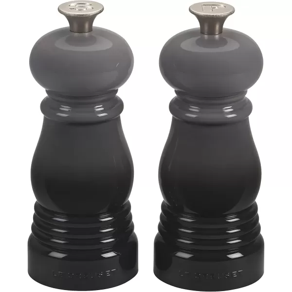 imageLe Creuset Salt and Pepper Mill Set 8quot x 2 12quot each Black ampamp WhiteOyster