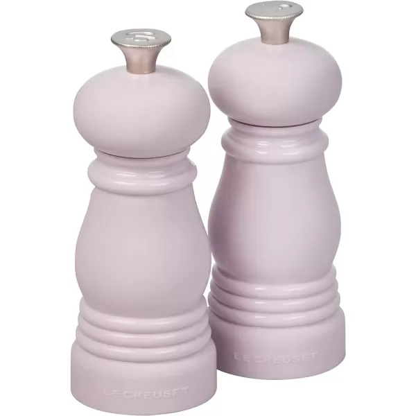imageLe Creuset Salt and Pepper Mill Set 8quot x 2 12quot each Black ampamp WhiteShallot