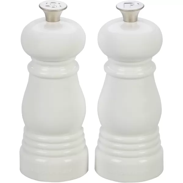 imageLe Creuset Salt and Pepper Mill Set 8quot x 2 12quot each Black ampamp WhiteWhite