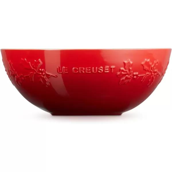 imageLe Creuset Stoneware Holly Collection Multi Bowl 35 qt WhiteCerise