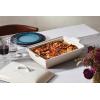 imageLe Creuset Stoneware Heritage Covered Rectangular Casserole 4 qt 12quot x 9quot WhiteCerise