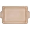 imageLe Creuset Stoneware Heritage Covered Rectangular Casserole 4 qt 12quot x 9quot WhiteCerise