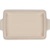 imageLe Creuset Stoneware Heritage Covered Rectangular Casserole 4 qt 12quot x 9quot WhiteShallot