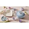 imageLe Creuset Stoneware Mini Round Cocotte 8oz White with Gold Heart KnobSea Salt