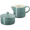 imageLe Creuset Stoneware Signature Cream ampamp Sugar Set Cerise Cream 300 ml Sugar 8ozSea Salt