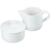 imageLe Creuset Stoneware Signature Cream ampamp Sugar Set Cerise Cream 300 ml Sugar 8ozWhite