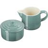 imageLe Creuset Stoneware Signature Cream ampamp Sugar Set Cerise Cream 300 ml Sugar 8ozSea Salt