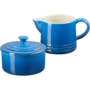 imageLe Creuset Stoneware Signature Cream ampamp Sugar Set Cerise Cream 300 ml Sugar 8ozMarseille