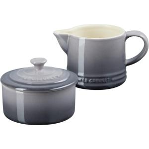 imageLe Creuset Stoneware Signature Cream ampamp Sugar Set Cerise Cream 300 ml Sugar 8ozOyster