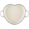 imageLe Creuset Enameled Cast Iron Traditional Shallow Heart Cocotte 125 Qt Peche Light Gold Heart KnobShallot