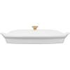 imageLe Creuset Heritage Stoneware Oval Fish Baker 17qt Sea SaltWhite