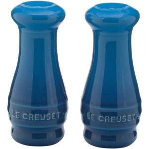 imageLe Creuset Stoneware Salt ampamp Pepper Shakers Set of 2 4 oz each WhiteMarseille