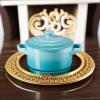 imageLe Creuset Stoneware Classic Round Mini Cocotte 8oz Chiffon PinkCaribbean
