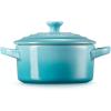 imageLe Creuset Stoneware Classic Round Mini Cocotte 8oz Chiffon PinkCaribbean