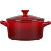 imageLe Creuset Stoneware Classic Round Mini Cocotte 8oz Chiffon PinkCerise