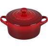 imageLe Creuset Stoneware Classic Round Mini Cocotte 8oz Chiffon PinkCerise