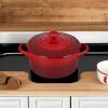 imageLe Creuset Stoneware Classic Round Mini Cocotte 8oz Chiffon PinkCerise
